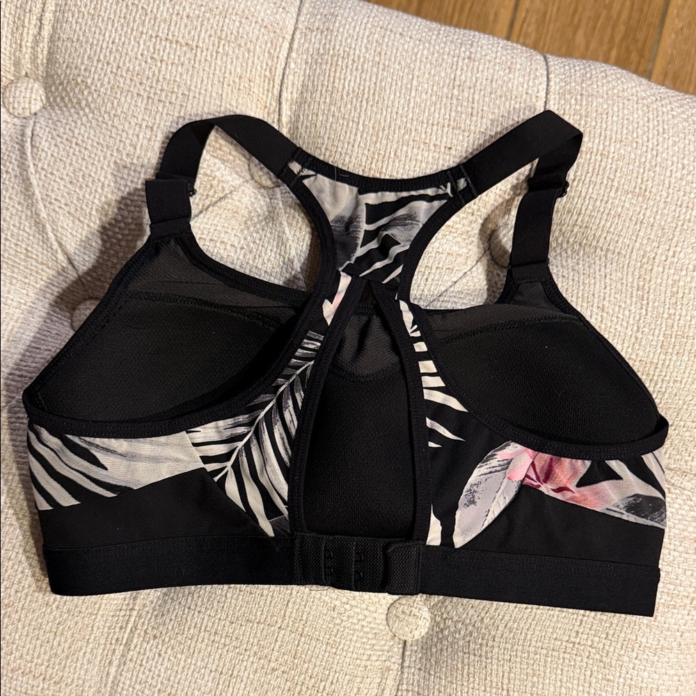 Victoria’s Secret Black and Pink Floral Sports Bra 34B - Picture 3 of 5